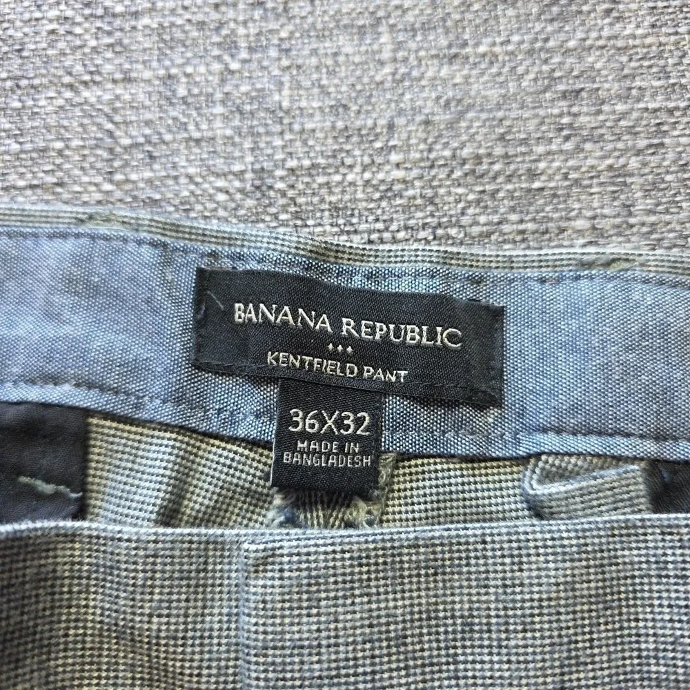 Banana Republic Men's Kentfield Pants Heather Grey Cotton Size 36 x 32